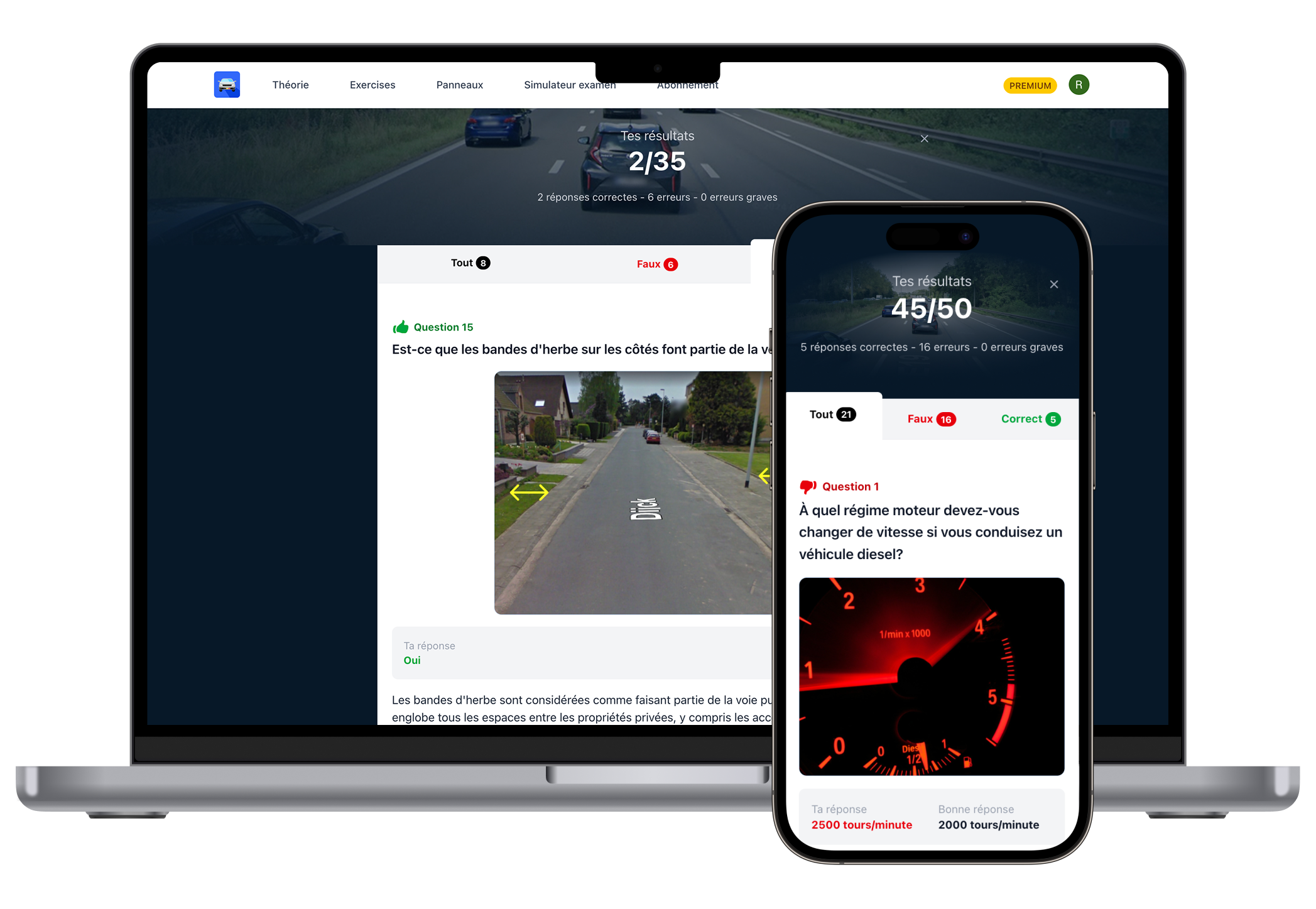 Image montrant la plateforme d'apprentissage en ligne sur différents appareils
